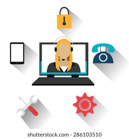 Customer design over white background, vector illustration.