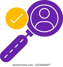 Customer Discovery Glyph Two Color Vector Icon Design