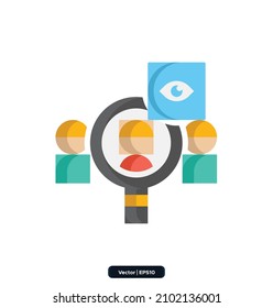Customer Discovery icon. Digital Nomad Icons Collection. Icons included consulting, revenue, business development, referrals, start-up, freelancing, community, etc. EPS10