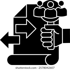 Customer Discovery Icon Glyph Vector Illustration