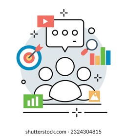 Diseño de ilustraciones de discusión de clientes. Diseño de vectores