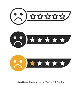 Customer dissatisfaction icon. Vector complaint sign