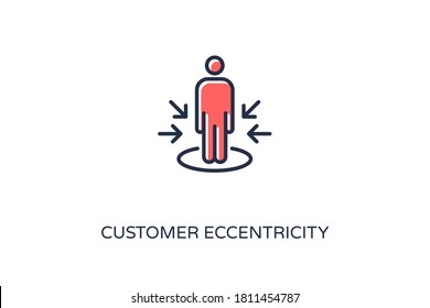 Customer Eccentricity icon in vector. Logotype