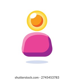 Customer in an e-commerce marketplace process flow. A simple, flat-style vector illustration.