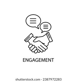 Customer engagement concept line icon. Simple element illustration. Customer engagement  concept outline symbol design.
