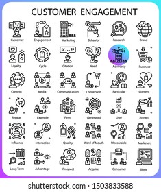 Customer Engagement concept line icons