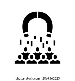 customer engagement glyph icon vector. customer engagement sign. isolated contour symbol black illustration