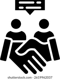 Customer Engagement Icon Glyph Vector Illustration