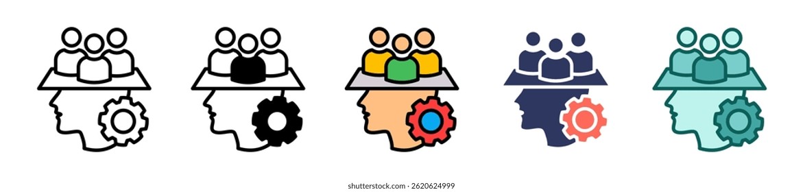 Customer Engagement Icon Multiple Vector Illustration