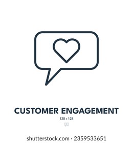 Customer Engagement Icon. User, Client, Consumer. Editable Stroke. Simple Vector Icon