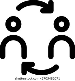 Customer Engagement, Interaction, Web Services Outline Icon