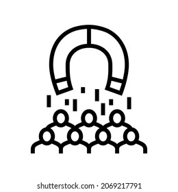 customer engagement line icon vector. customer engagement sign. isolated contour symbol black illustration