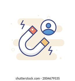 Customer Engagement  Vector Icon Style Illustration. EPS 10 File Marketing And Advertising Symbol