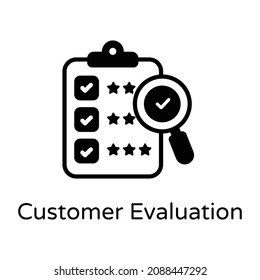 Customer evaluation icon in trendy design