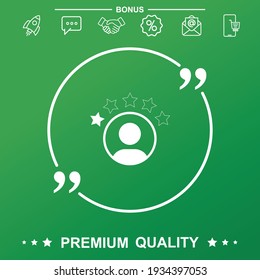 Experiencia del cliente o calificación de satisfacción de 1 estrella. Con símbolo de cita