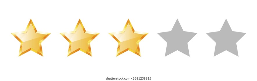 Experiencia Cliente o 5 estrellas de satisfacción. Icono del Vector del arte de la línea para los App y los Sitios web de la revisión