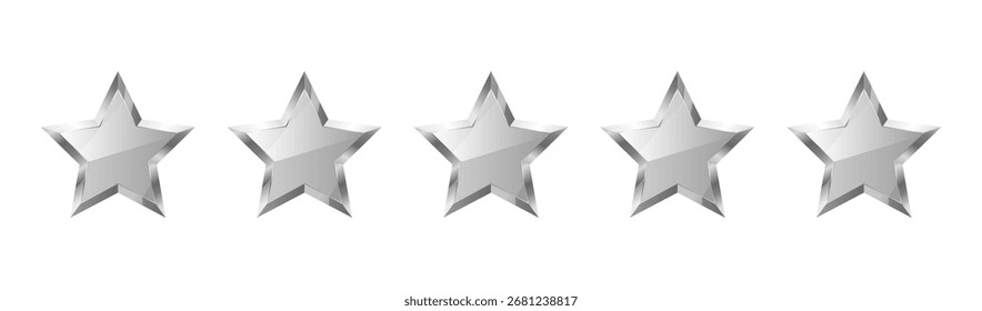 Experiência do cliente ou índice de satisfação de 5 estrelas. Line art. Ícone vetorial para aplicativos e sites de revisão