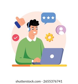 Customer Experience Concept Style illustrations. EPS 10 File  
