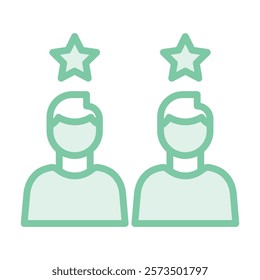 customer experience duotone line icon, editable vector icon, pixel perfect, illustrator ai file
