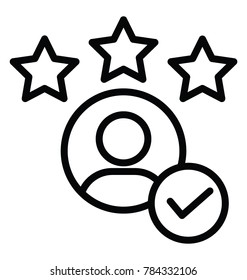 Customer Experience And Feedback Line Design Icon