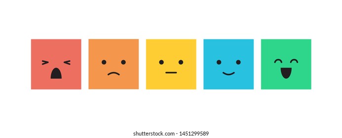 Customer experience feedback scale concept vector illustration isoltaed on white