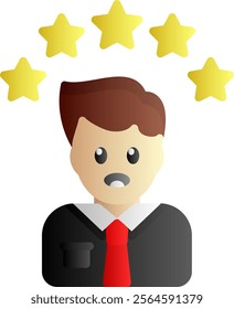 Customer Experience Flat Gradient Vector Icon Design