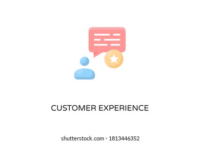 Customer Experience flat icon in vector. Logotype