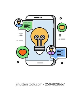 Cliente Experience Icono de glifo, Ilustración vectorial