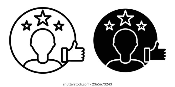 Customer experience icon. 5 or 3 star business product rating Review 
 given by client or user of the product symbol set. Customer satisfaction feedback about the company support service vector sign. 