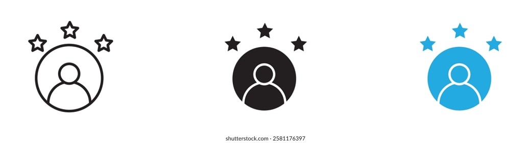 customer experience icon black white vector outline