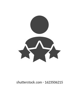 Customer Experience Icon. Client Satisfaction symbol. Customer Relationship Management. Isolated UI element.