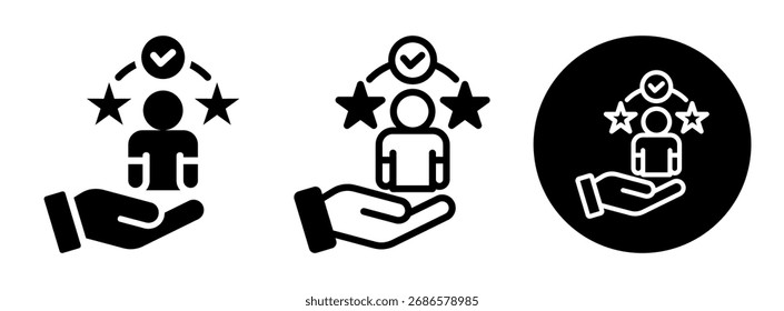 Customer Experience Icon Collection Glyph and Mixed Vector Illustration
