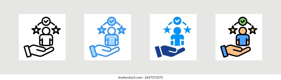 Symbol für Kundenerfahrung - Kollektion Mehrere Stile festlegen