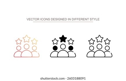 Customer Experience icon design with white background stock illustration
