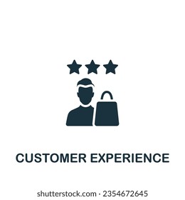 Customer experience icon. Monochrome simple sign from business concept collection. Customer experience icon for logo, templates, web design and infographics.