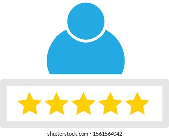 Customer Experience Icon On White Background. Flat Style. Satisfaction Feedback Icon For Your Web Site Design, Logo, App, UI. Rate Symbol. Premium User Sign. Premium Member Symbol.