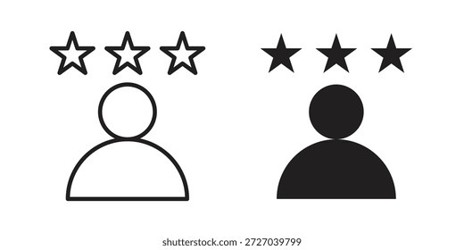 Icono de la experiencia del Cliente en el fondo blanco. Icono de Vector de acciones