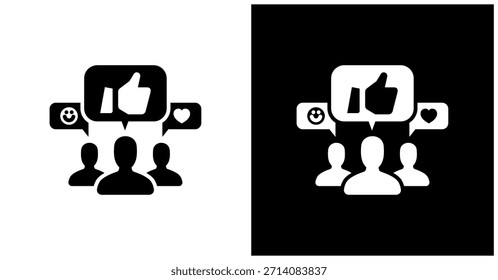 Icono de la experiencia Cliente fijado en el fondo blanco y negro