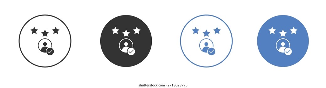 Icono de experiencia Cliente Vector minimalista simple EPS