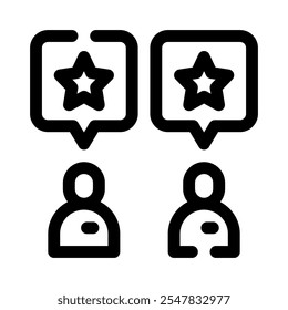 Icono de experiencia de Cliente con contorno de estilo