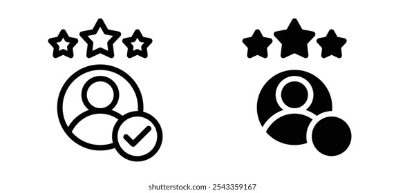 colección del símbolo del icono de la experiencia del Cliente sobre fondo blanco.