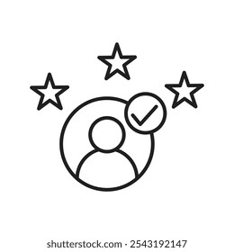 Customer experience icon. thin stroke and solid.