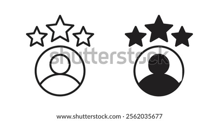 Customer experience icons in flat and line style set.
