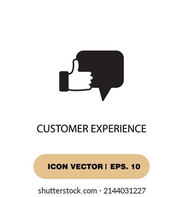 símbolos de la experiencia del cliente símbolos vectores para web infográfica