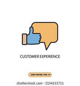customer experience icons  symbol vector elements for infographic web