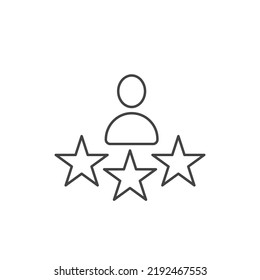 Símbolo de símbolo de la experiencia del cliente para elementos vectoriales para web de infografía