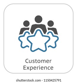Customer Experience Line Icon. Client Satisfaction symbol. Customer Relationship Management. Isolated UI element.