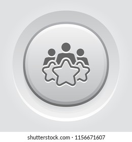 Customer Experience Line Icon. Client Satisfaction symbol. Customer Relationship Management. Isolated UI element.