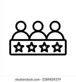 Customer Experience Line Vector Illustration On White Background.