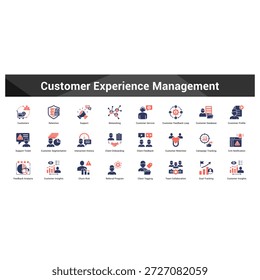 Cliente Conjunto cohesivo de iconos vectoriales minimalistas que representan ideas clave con claridad visual